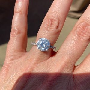 Crislu CZ Solitaire ring